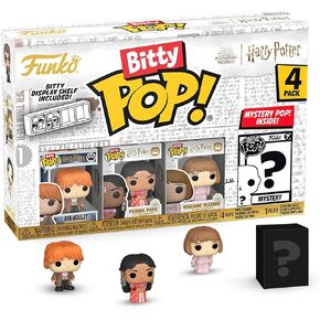 Funko Bitty POP HP GOF - Ron, 4-Pack and A Surprise Mystery Mini Figure - 0.9 Inch (2.2 Cm) - Harry Potter Collectable - Stackable Display Shelf Included - Gift Idea - Party Bags Stocking