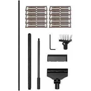 MiOYOOW Aquariums Algae Scraper Cleaner Set, Cleaning Brush with 10 Replacement Blades for Cleaning Algae on The Bottom, Back and Side of Fish Tank Glass