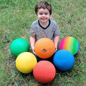 Playground Balls 8.5 Inch, Kickball Dodgeball for Kids and Adults - Bouncing Dodge Ball, Handball, Square Game for Outdoor & Indoor + Free Pump & Mesh Bag