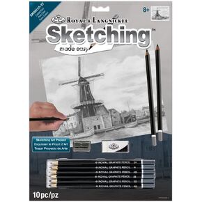 Royal Brush Sketching Made Easy Kit, 9 by 12-Inch, Coastal Point