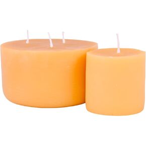 Bluecorn Beeswax 3-Wick Refill for Beeswax Candle in Recycled Blown Glass. 100% Pure Beeswax, Unscented Candle, 22oz
