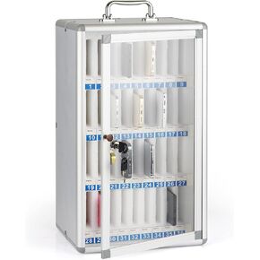 Aluminum Alloy Cell Phone Lock Box, Phone Holder for Classroom, 36 Slots | Cell Phone Locker, Wall-Mounted Phone Storage Cabinet, Phone Holder with Lock for Classroom, Office, Can be Carried by Hand in Saudi Arabia