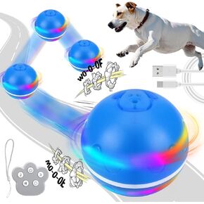 Interactive Dog Toys, Dog Balls with Remote Control Bark Sound & Speed Adjustment for Small/Medium/Large Dogs, Moving Vibrating Shaking Ball for Enrichment, Motion Activated Toys That Move on its Own