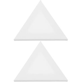 Nuobesty 2pcs ألواح قماش الطلاء الأبيض لطلاء قماش صغير فارغ حائط الفن القماش اللوحة اللوحة القطن المثلث مسطح ألوان مائية الإطار الزخرفي الطالب