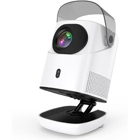 BISOFICE TZ-2 Projector 1080P Android 11 Video Projector Support 4K Decoding 100in Display Same Screen Tech Movie Projector with 180° Flip Base and 5W Speaker Support TV Box Computer Laptop