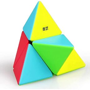 Bokefenuo Qy 2x2 Pyramid Speed ​​Cube Qy Triangle Magic Cube Toys for Kids