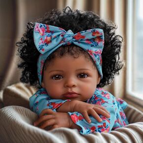 Babeside LifeLike Reborn Black Girl- 18 بوصة واقعية واقعية للحياة الحقيقية دمى الطفل مع الملابس وهدية لعبة للأطفال الذين تتراوح أعمارهم بين 3+