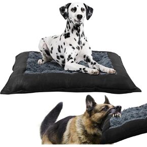 HOMBYS Indestructible Chewproof Dog Beds for Aggressive Chewers, Tough Dog Bed with Soft Faux Fur Liner, Thick, Durable & Water Resistant Dog Bed Machine Washable Dog Pad, 28"x41"