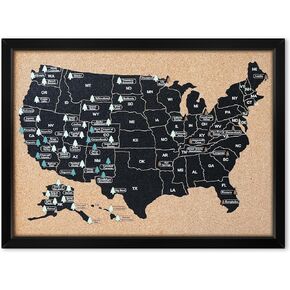National Park Map, Premium Showcase of National Park Decor, National Parks Visited Map Tracking and Displaying National Park, Adventures Wooden National Park Art Recall Travel and Discuss Future Travel. (Wooden)