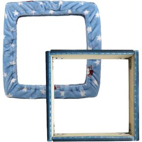 JQSH Rug Hooking Frame, Punch Needle Frame, Gripper Strip Frame,Cross Stitch Hoop, with Frame Cover (11.8*11.8 inch)