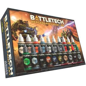 Catalyst Game Labs Battletech Mercenaries Paint Set – Minis Painting Kit Perfect for Battletech Enthusiasts Includes Exclusive Colors Ages 14+