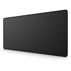 وسادة الماوس الكبيرة للألعاب ، 31.5 × 11.8 × 0.12 مع حواف مخيط ، موسى موسى ، قاعدة مطاطية طبيعية غير متينة ، وسادة لوحة مفاتيح قابلة للغسل ، وسادة مكتب للاعبين ، والمكتب والمنزل ، والأسود