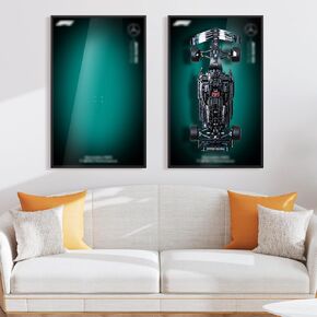 Joodyyoo Display Wall Board for Lego Technic Mercedes AMG F1 42171 لسيارة Lego F1 لـ Lego Car Wall Mount لعرض سيارة Lego ، فكرة هدية لعشاق Lego ، ديكور المنزل (السيارة غير المدرجة)