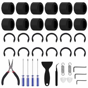 38PCS Thermoplastic Polyurethane Roller Replacement Kit for Cricut Make Includes Complete Tools, Rubber Roller Replacement, Fixing Clips, Tweezers, Tension Springs, etc., Compatible with Cricut Maker
