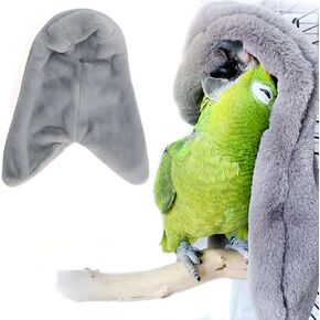 SIMENA Bird Blanket for Cage, Corner Fleece Bird Bed for Cage, Cozy Bird Warmer Parrot House for Cage, Cuddle Nest Hanging Toy for Lovebirds Parakeet (Small)