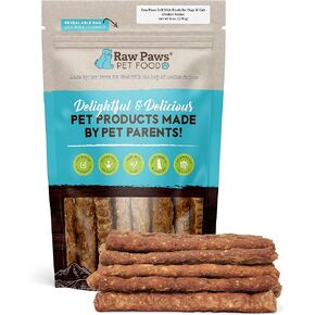 Raw Paws Grain-Free Soft Stick Treats for Dogs & Cats - Chicken Recipe, 6-oz - USA Soft Chicken Dog Treats Grain Free - Sausage Sticks for Dogs, Chicken Dog Jerky Sticks - Chewy Chicken Jerky for Dogs