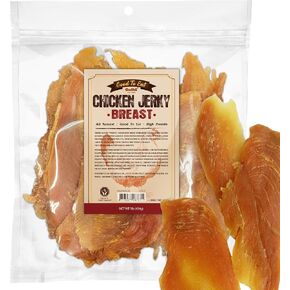 Gootoe Chicken Breast Jerky Dog Treats – All Natural, Hypoallergenic & Grain-Free, High-Protein, Healthy, Easily Digestible, Reseal Value Bag, 1 lb (Pack of 1)