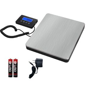 Digital Shipping Scale, 400lbs Heavy Duty Stainless Steel Postal Scale with Hold and Tare Function for Packages, Luggage, Post, Office, Home, Warehouse, Business, Battery & AC Adapter Included