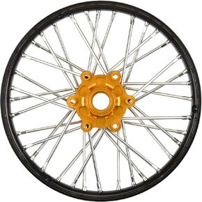 Pro-line Racing 1/4 Pro-Spec Aluminum V2 Bead Front Wheel Assembled Black/Gold Promoto-MX PRO283600T3