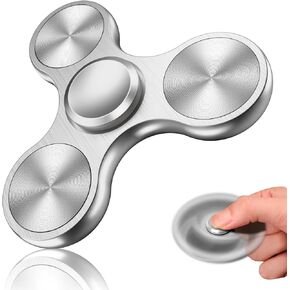 Fidget Spinners Toy, 3-8 Min Spins Time Stainless Steel Bearing Metal Fidget Spinner, EDC ADHD Stress Anxiety Relieves Fidgets Finger Toys, Novelty Toy for Kids and Adults (Red)