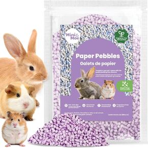 Mini & Moe Small Animal Paper Pelelet Bedding: الرائحة والرطوبة الطبيعية للورق الطبيعي الفراش - لخنازير غينيا ، الهامستر ، والأرانب ، 3.96 رطل