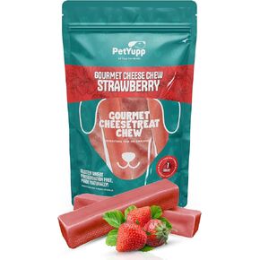 Premium Himalayan Yak Cheese Chew for Dog - Natural, High-Protein & Long-Lasting Treats for Aggressive Chewers & All Dog Sizes – Gluten, Grain & Lactose Free (Large, Pack of 1 - Strawberry)
