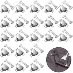 50 Sets Sewing Hooks and Eyes Closure Metal Hook and Eye Closures Sewing Clasp Snaps Fasteners Kit Sew Repair Hooks Replacement Clasps for Waist Bra Skirt Dress Pants Clothing DIY Craft