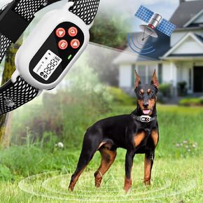 GPS Wireless Dog Fence System Electric Pet Collar with 3 Warning Modes Radius 25-999 Yards Waterproof & Rechargeable Receiver Containment for Dogs Outdoor