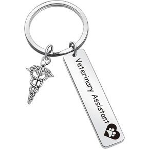 ZQEOU Vet Tech Key Chain Veterinarian Graduation Supplies Veterinarian Assistant Keychain