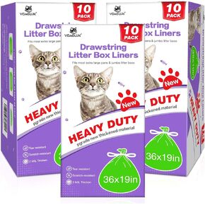 بطانات مربع القمامة ثقيلة سميكة سميكة 2mil jumbo الرباط القمامة أكياس بطانة القمامة 36 "× 19" خطوط المقلاة القمامة 30 العد in Kuwait