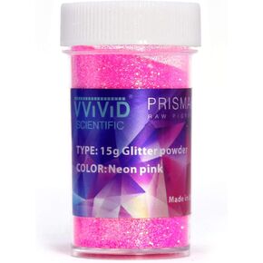 VViViD Prisma65 Neon Pink Fine Glitter Powder for Arts & Crafts 15g Jar (1 Unit)