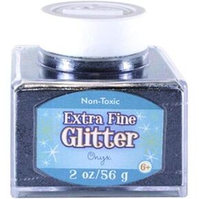 Sulyn Extra Fine Onyx Black Glitter Stacker ، 2 أوقية ، جرة غير سامة ، قابلة للتكديس وقابلة لإعادة الاستخدام ، فتحات متعددة للفتحات لسهولة الاستغناء عنها وتقليل الفوضى ، Black Glitter ، Sul50871