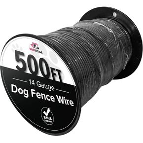 In Ground Pet Fence Wire for Electric Dog Fence System, 14 Gauge, .025 Polyethylene Coated, Pro Grade Thick Boundary Wire, 500 ft, Heavy Duty, Durable & Waterproof