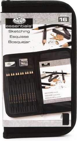 Graphite Pencils Set, Pencil Set for Sketching and Drawing | Bundle with Watercolor Paint Brush-Sketching Kit with Charcoal, Sharpener in Zippered Case (Pack of 2) in Saudi Arabia