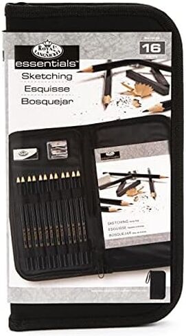 Graphite Pencils Set, Pencil Set for Sketching and Drawing | Bundle with Watercolor Paint Brush-Sketching Kit with Charcoal, Sharpener in Zippered Case (Pack of 2) in Saudi Arabia