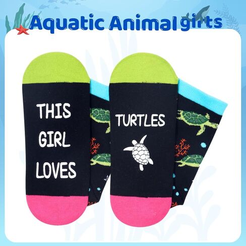 HAPPYPOP Animal Lover Gifts for Women Girls - Funny Frog Octopus Socks Teens, Dolphin Turtle Gifts in Kuwait