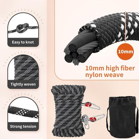 Dog Tie Out Cable for Camping - 50 Ft Dog Trolley System Runner Cable with 10FT Dog Run Leash,Reflective Dog Lead for Yard,Camping,Park,Outdoor Events for Small to Large Dogs up to 200Lbs in Saudi Arabia