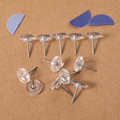 200 Pcs Clear Flat Push Pins Thumb Tacks for Wall, Cork Board, Posters, Fabric, Maps in Saudi Arabia
