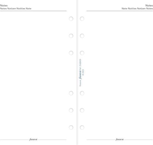 Filofax Calendar Diary Refill, Personal/Compact Size, Week on One Page with Notes, White Paper, Multilingual: Five Languages, 2025 (C68409-25) in Saudi Arabia