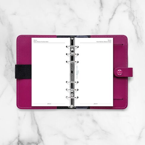 Filofax Calendar Diary Refill, Personal/Compact Size, Week on One Page with Notes, White Paper, Multilingual: Five Languages, 2025 (C68409-25) in Saudi Arabia