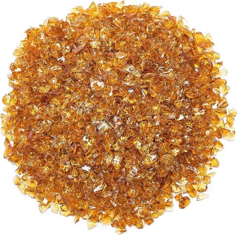 TWINKLING High Luster Crushed Glass, Broken Glass, Glass Gems Chips for Fire Pit DIY Resin Art Epoxy Crafts, Nail Art, Geode Painting, 6-9mm(370g/13oz.) (Mixted Color) in Saudi Arabia