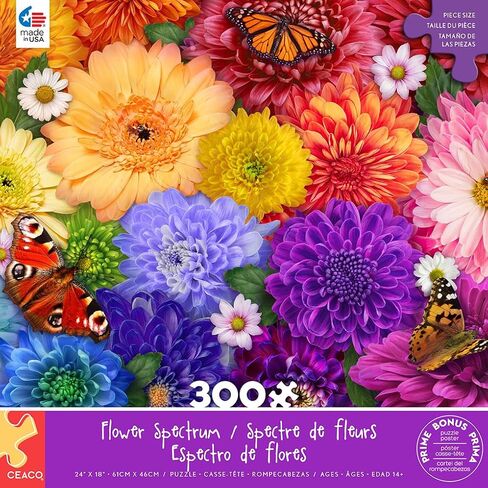 Ceaco - Flower Spectrum - 300 Oversized Piece Jigsaw Puzzle in Saudi Arabia