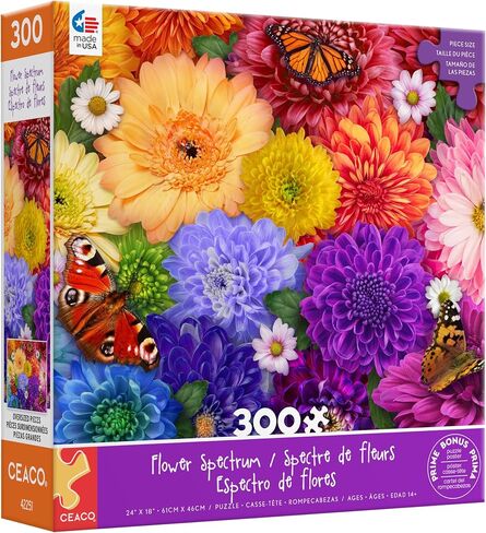 Ceaco - Flower Spectrum - 300 Oversized Piece Jigsaw Puzzle in Saudi Arabia