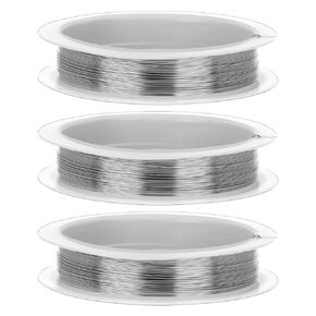 Giantree 3 Rolls 26 Gauge Stainless Steel Wire for Jewelry Making, 33 Ft Bailing Wire Snare Wire for Craft and Jewelry Making, for Bailing Wire Sculpting Wire Jewelry Making Wire (0.4MM,33 Feet/Roll)