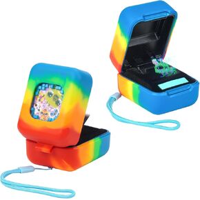 MGZNMTY SILICONE CASE لـ BITZEE MAGICALS TOY DIGITACTIC DIGICAL PET و CAPLE ، غطاء جلدي وقائي للحيوانات الأليفة الافتراضية الإلكترونية الجديدة (قوس قزح)
