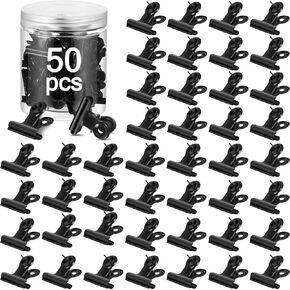 50 PCS PUSH PIN CLIPS Thumb Thumb With Clips Bulletin Board Pins with Office Office Home Cork Board Decoration ، No Hole for Art Work Photo Port Craft (Black)