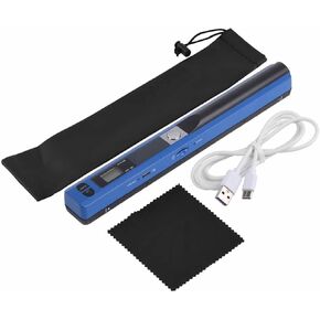 Portable Scanner, USB 2.0 Photo Scanner for Documents Pictures Pages Texts, Portable Handheld Scanner for Documents Photo Receipt, JPG/PDF Format Selection, UP to 900 DPI(Blue)