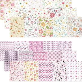 Scrapbook Paper Junk Journal Supplies, 30 Designs Scrapbooking Paper for DIY Materials, Writing, Drawing, Travel Journal Art Craft Diary Embellishment Supplies, Craft Paper( 7.8x5.5in,60Pcs)