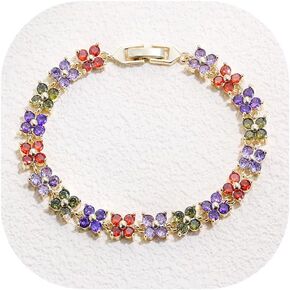 Crysdue Sparkling Cubic Zirconia Tennis Bracelet Christmas Jewelry Gift for Women