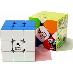 3x3 Maglev Magnetic Speed Cube, Smooth and Fast Puzzle with 48 Magnetic Capsules, Adjustable Tension and Durable Stickerless Design for Kids and Adults